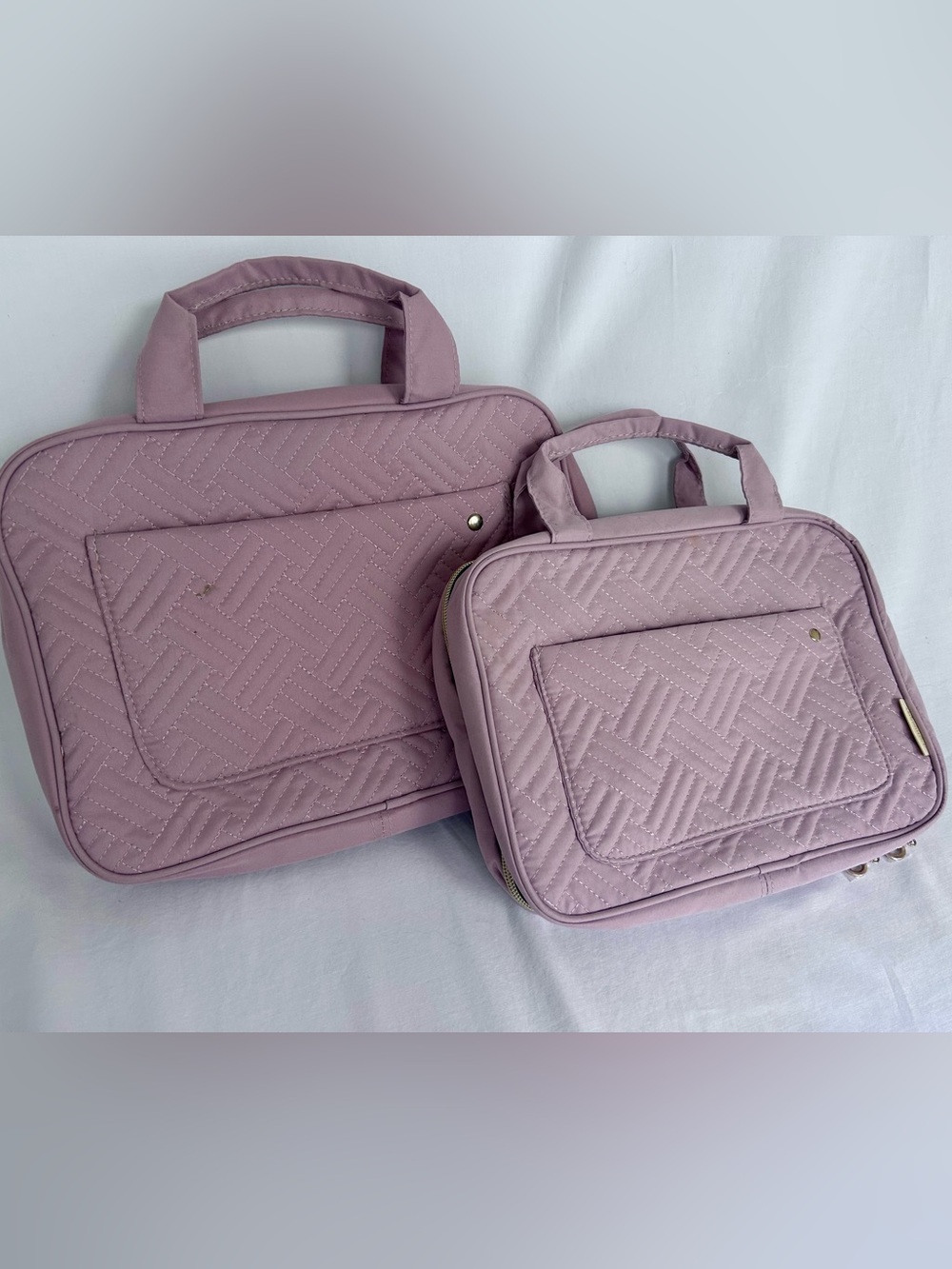 BAGSMART 2 Piece Hanging Toiletry Travel Bag Set Pink NEW